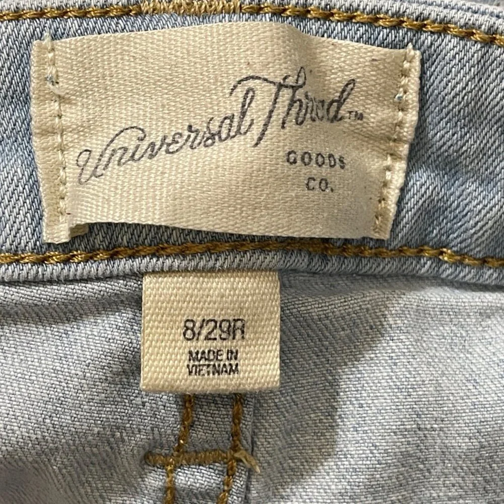 Universal Thread Jeans Mid Rise Skinny Size 8 Light Wash Stretch Women's - Picture 3 of 5